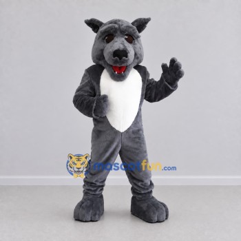 Custom Gray and White Wolf Mascot Costume Adult Full Body Suit for School Events Custom Gray and White Wolf Mascot Costume Adult Full Body Suit for School Events