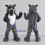 Custom Gray and White Wolf Mascot Costume Adult Full Body Suit for School Events