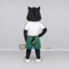 Custom Tan Black and Green Cat in Sportswear Mascot Costume Adult Full Body Suit for Sports Events Custom Tan Black and Green Cat in Sportswear Mascot Costume Adult Full Body Suit for Sports Events