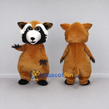 Custom Orange Brown and White Red Panda Character Mascot Costume Adult Full Body Suit for Wildlife Events