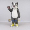 Custom Gray White and Yellow Rodent in Sneakers Mascot Costume Adult Full Body Suit for School Events Custom Gray White and Yellow Rodent in Sneakers Mascot Costume Adult Full Body Suit for School Events