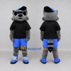 Custom Gray Black and Blue Raccoon in Sportswear Mascot Costume Adult Full Body Suit for Sports Events Custom Gray Black and Blue Raccoon in Sportswear Mascot Costume Adult Full Body Suit for Sports Events
