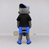 Custom Gray Black and Blue Raccoon in Sportswear Mascot Costume Adult Full Body Suit for Sports Events Custom Gray Black and Blue Raccoon in Sportswear Mascot Costume Adult Full Body Suit for Sports Events