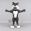 Custom Gray and White Bulldog Mascot Costume Adult Full Body Suit for Sports Events Custom Gray and White Bulldog Mascot Costume Adult Full Body Suit for Sports Events