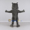 Custom Gray and White Bulldog Mascot Costume Adult Full Body Suit for Sports Events Custom Gray and White Bulldog Mascot Costume Adult Full Body Suit for Sports Events