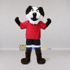 Custom Brown White and Red Bulldog in Sportswear Mascot Costume Adult Full Body Suit for Sports Events Custom Brown White and Red Bulldog in Sportswear Mascot Costume Adult Full Body Suit for Sports Events