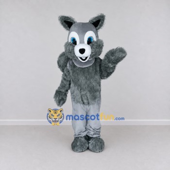 Custom Gray and White Wolf Mascot Costume Adult Full Body Suit for School Events Custom Gray and White Wolf Mascot Costume Adult Full Body Suit for School Events
