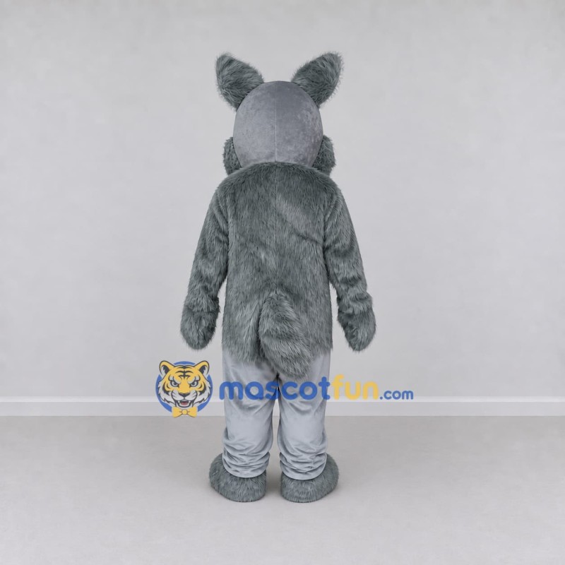 Custom Gray and White Wolf Mascot Costume Adult Full Body Suit for School Events Custom Gray and White Wolf Mascot Costume Adult Full Body Suit for School Events