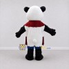 Custom Black White and Burgundy Panda with Cape Mascot Costume Adult Full Body Suit for Theme Parties Custom Black White and Burgundy Panda with Cape Mascot Costume Adult Full Body Suit for Theme Parties