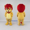 Custom Yellow and Red Lion Mascot Costume Adult Full Body Suit for School Events Custom Yellow and Red Lion Mascot Costume Adult Full Body Suit for School Events