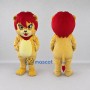 Custom Yellow and Red Lion Mascot Costume Adult Full Body Suit for School Events