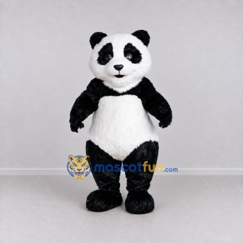 Custom Black and White Panda Mascot Costume Adult Full Body Suit for School Events Custom Black and White Panda Mascot Costume Adult Full Body Suit for School Events
