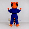Custom Orange and Blue Tiger in Martial Arts Uniform Mascot Costume Adult Full Body Suit for Martial Arts Events Custom Orange and Blue Tiger in Martial Arts Uniform Mascot Costume Adult Full Body Suit for Martial Arts Events