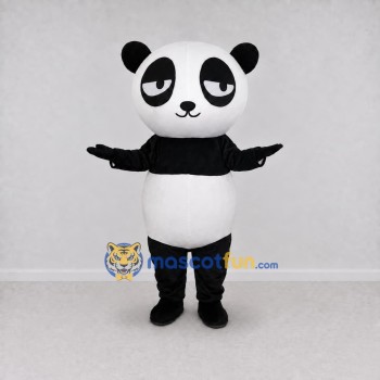 Custom Black and White Panda Mascot Costume Adult Full Body Suit for School Events Custom Black and White Panda Mascot Costume Adult Full Body Suit for School Events