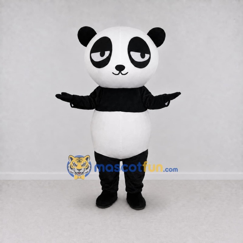 Custom Black and White Panda Mascot Costume Adult Full Body Suit for School Events Custom Black and White Panda Mascot Costume Adult Full Body Suit for School Events