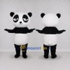 Custom Black and White Panda Mascot Costume Adult Full Body Suit for School Events Custom Black and White Panda Mascot Costume Adult Full Body Suit for School Events