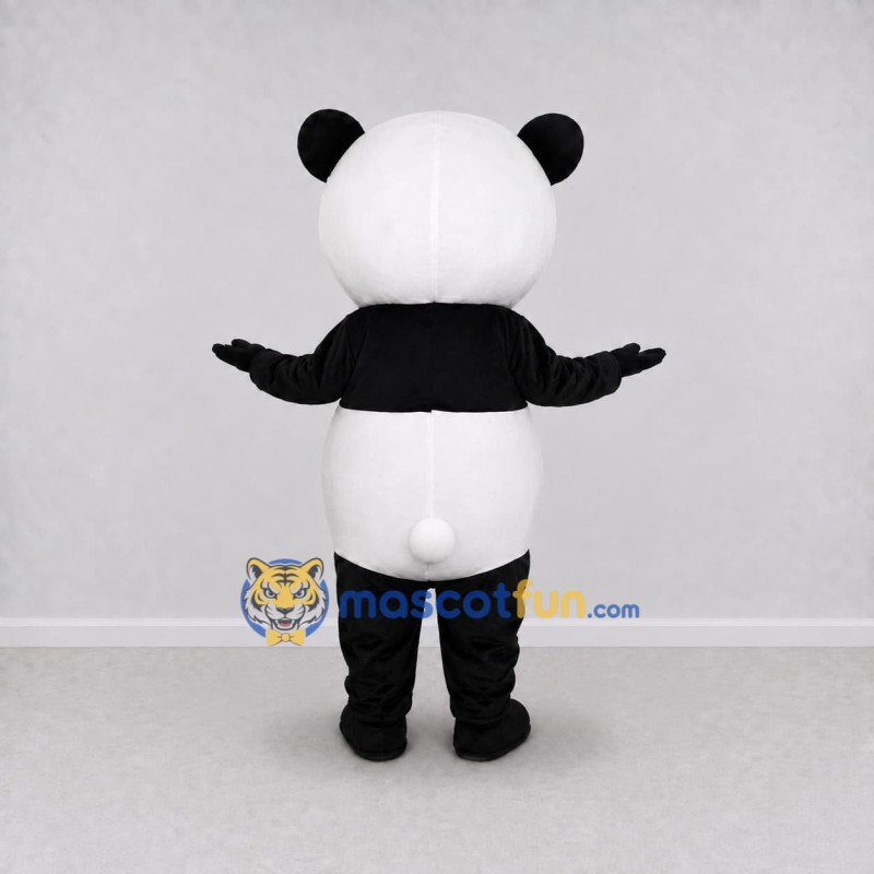 Custom Black and White Panda Mascot Costume Adult Full Body Suit for School Events Custom Black and White Panda Mascot Costume Adult Full Body Suit for School Events