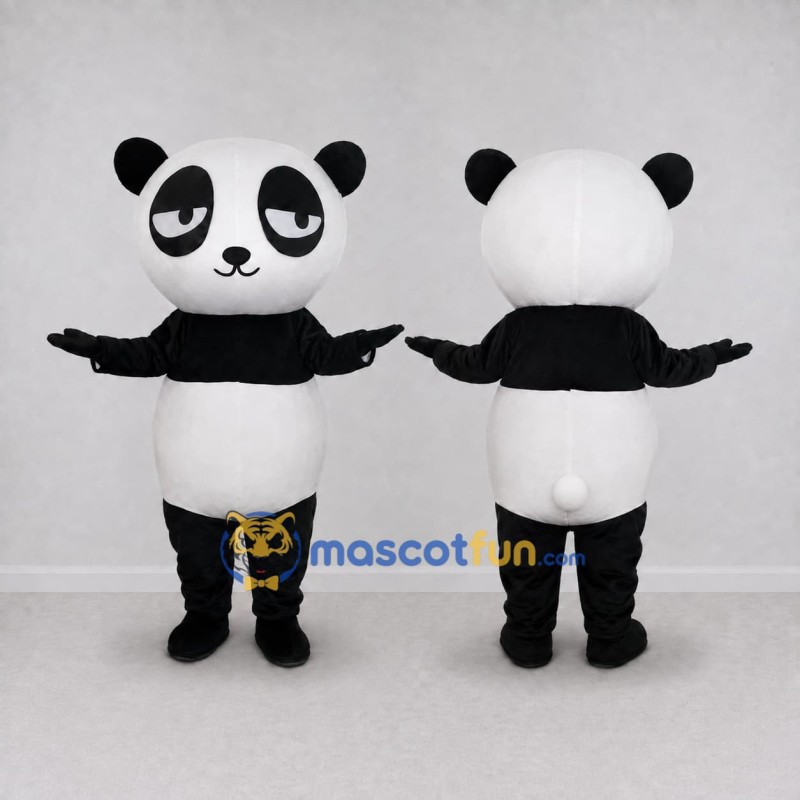 Custom Black and White Panda Mascot Costume Adult Full Body Suit for School Events Custom Black and White Panda Mascot Costume Adult Full Body Suit for School Events