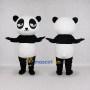 Custom Black and White Panda Mascot Costume Adult Full Body Suit for School Events