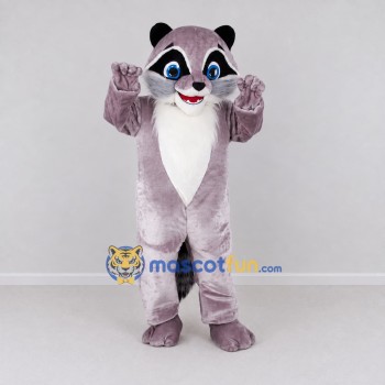 Custom Gray Purple and White Raccoon Mascot Costume Adult Full Body Suit for Wildlife Events Custom Gray Purple and White Raccoon Mascot Costume Adult Full Body Suit for Wildlife Events