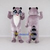 Custom Gray Purple and White Raccoon Mascot Costume Adult Full Body Suit for Wildlife Events Custom Gray Purple and White Raccoon Mascot Costume Adult Full Body Suit for Wildlife Events