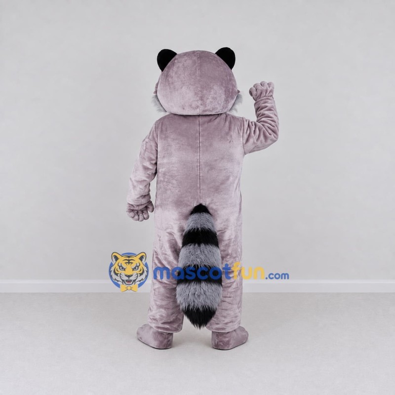 Custom Gray Purple and White Raccoon Mascot Costume Adult Full Body Suit for Wildlife Events Custom Gray Purple and White Raccoon Mascot Costume Adult Full Body Suit for Wildlife Events