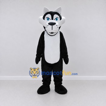 Custom Black and White Wolf Mascot Costume Adult Full Body Suit for School Events Custom Black and White Wolf Mascot Costume Adult Full Body Suit for School Events
