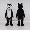 Custom Black and White Wolf Mascot Costume Adult Full Body Suit for School Events Custom Black and White Wolf Mascot Costume Adult Full Body Suit for School Events