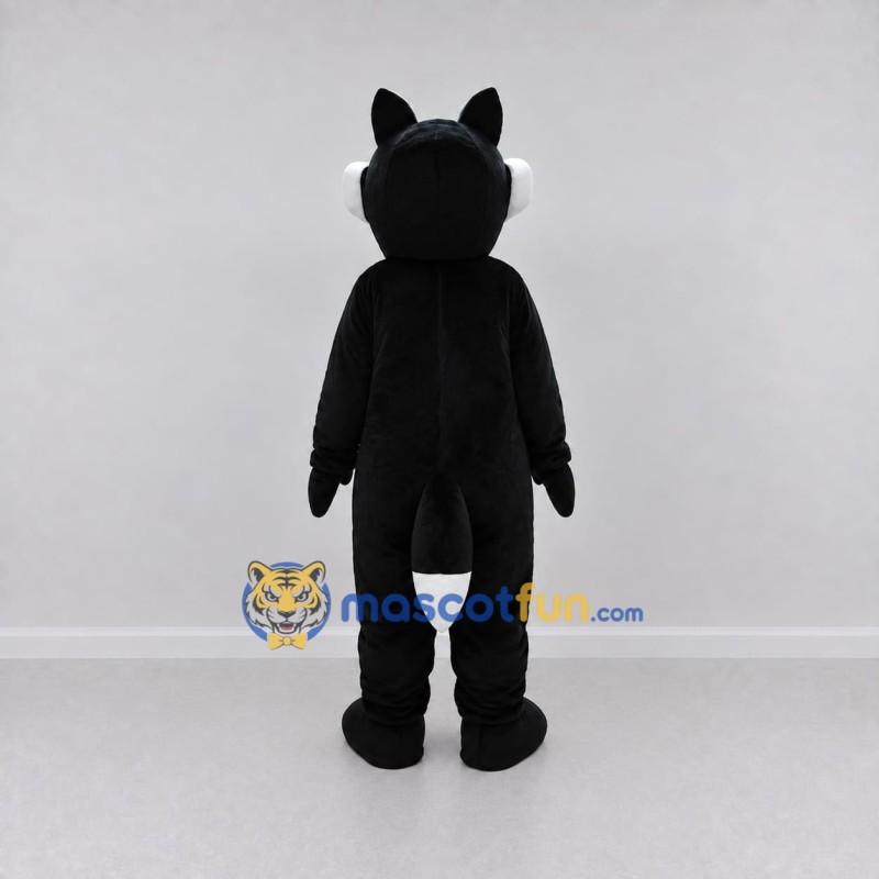 Custom Black and White Wolf Mascot Costume Adult Full Body Suit for School Events Custom Black and White Wolf Mascot Costume Adult Full Body Suit for School Events