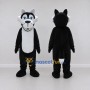 Custom Black and White Wolf Mascot Costume Adult Full Body Suit for School Events