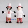 Custom Black White and Red Panda Chef Mascot Costume Adult Full Body Suit for Food Festivals