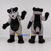 Custom Gray and Black Animal Character Mascot Costume Adult Full Body Suit for School Events