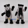 Custom Gray and Black Animal Character Mascot Costume Adult Full Body Suit for School Events
