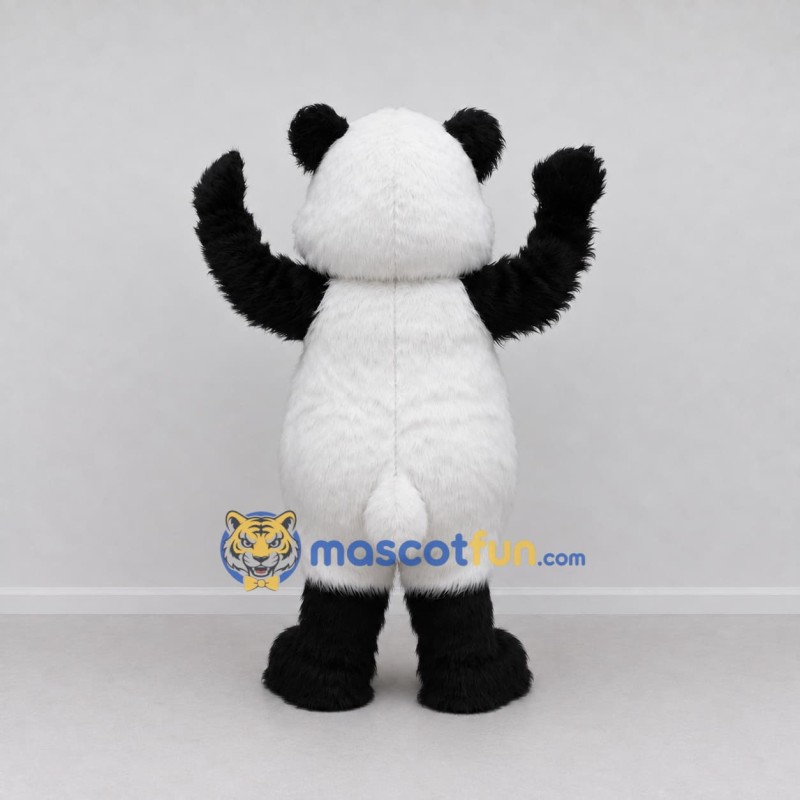 Custom Black and White Panda Mascot Costume Adult Full Body Suit for School Events Custom Black and White Panda Mascot Costume Adult Full Body Suit for School Events