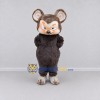Custom Dark Brown and Cream Bear Mascot Costume Adult Full Body Suit for School Events