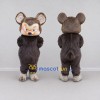 Custom Dark Brown and Cream Bear Mascot Costume Adult Full Body Suit for School Events