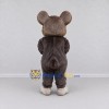 Custom Dark Brown and Cream Bear Mascot Costume Adult Full Body Suit for School Events