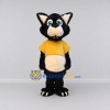 Custom Black and Yellow Wolf in T Shirt Mascot Costume Adult Full Body Suit for School Events Custom Black and Yellow Wolf in T Shirt Mascot Costume Adult Full Body Suit for School Events