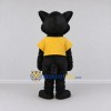Custom Black and Yellow Wolf in T Shirt Mascot Costume Adult Full Body Suit for School Events Custom Black and Yellow Wolf in T Shirt Mascot Costume Adult Full Body Suit for School Events