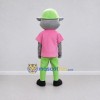 Custom Gray Pink and Green Raccoon in Cap Mascot Costume Adult Full Body Suit for School Events Custom Gray Pink and Green Raccoon in Cap Mascot Costume Adult Full Body Suit for School Events