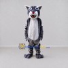 Custom Gray Purple and White Cat Mascot Costume Adult Full Body Suit for School Events Custom Gray Purple and White Cat Mascot Costume Adult Full Body Suit for School Events