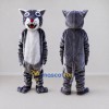 Custom Gray Purple and White Cat Mascot Costume Adult Full Body Suit for School Events Custom Gray Purple and White Cat Mascot Costume Adult Full Body Suit for School Events