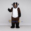 Custom Brown Black and White Animal Character Mascot Costume Adult Full Body Suit for School Events Custom Brown Black and White Animal Character Mascot Costume Adult Full Body Suit for School Events
