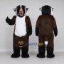 Custom Brown Black and White Animal Character Mascot Costume Adult Full Body Suit for School Events