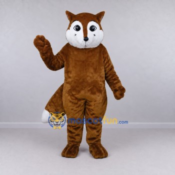Custom Orange Brown and White Fox Mascot Costume Adult Full Body Suit for School Events Custom Orange Brown and White Fox Mascot Costume Adult Full Body Suit for School Events