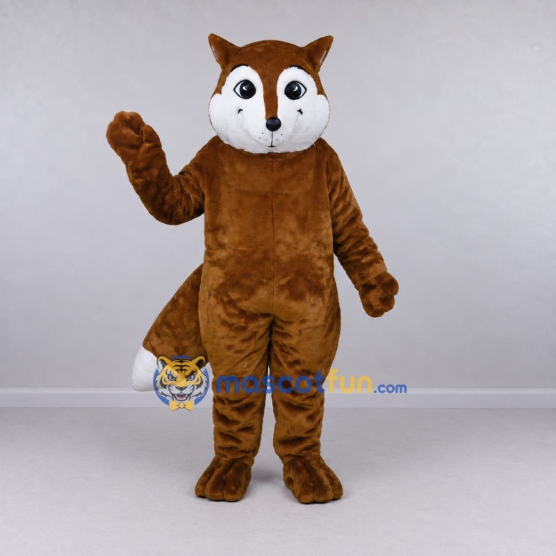 Custom Orange Brown and White Fox Mascot Costume Adult Full Body Suit for School Events Custom Orange Brown and White Fox Mascot Costume Adult Full Body Suit for School Events