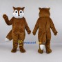 Custom Orange Brown and White Fox Mascot Costume Adult Full Body Suit for School Events