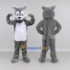 Custom Gray and White Wolf Mascot Costume Adult Full Body Suit for School Events Custom Gray and White Wolf Mascot Costume Adult Full Body Suit for School Events