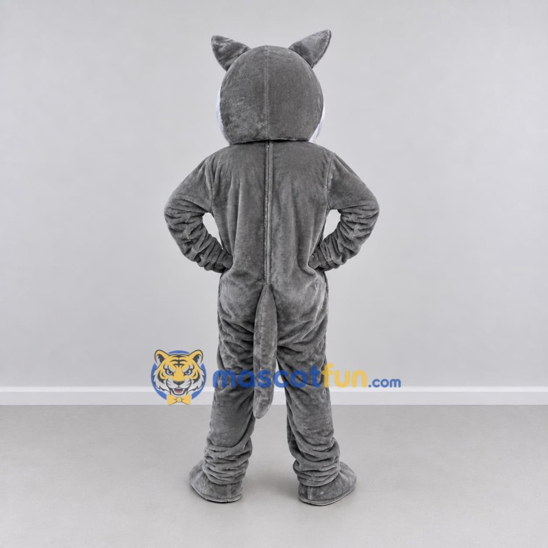 Custom Gray and White Wolf Mascot Costume Adult Full Body Suit for School Events Custom Gray and White Wolf Mascot Costume Adult Full Body Suit for School Events