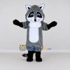 Custom Gray and White Raccoon Mascot Costume Adult Full Body Suit for School Events Custom Gray and White Raccoon Mascot Costume Adult Full Body Suit for School Events